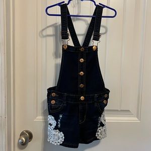 SOHO Blue Overall Shorts